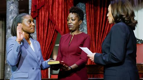 lesbian sen|Laphonza Butler Sworn in as First Black Lesbian U.S. Senator.